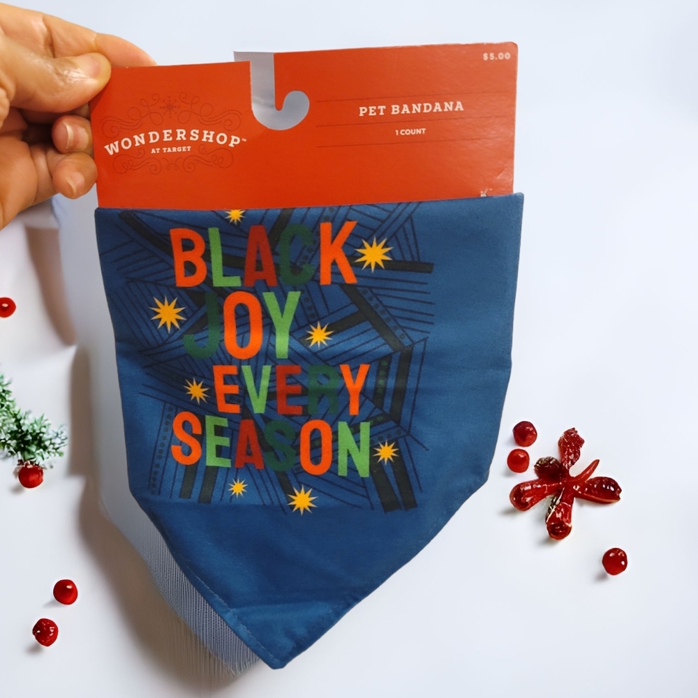 Pet Bandana Black Joy Every Season